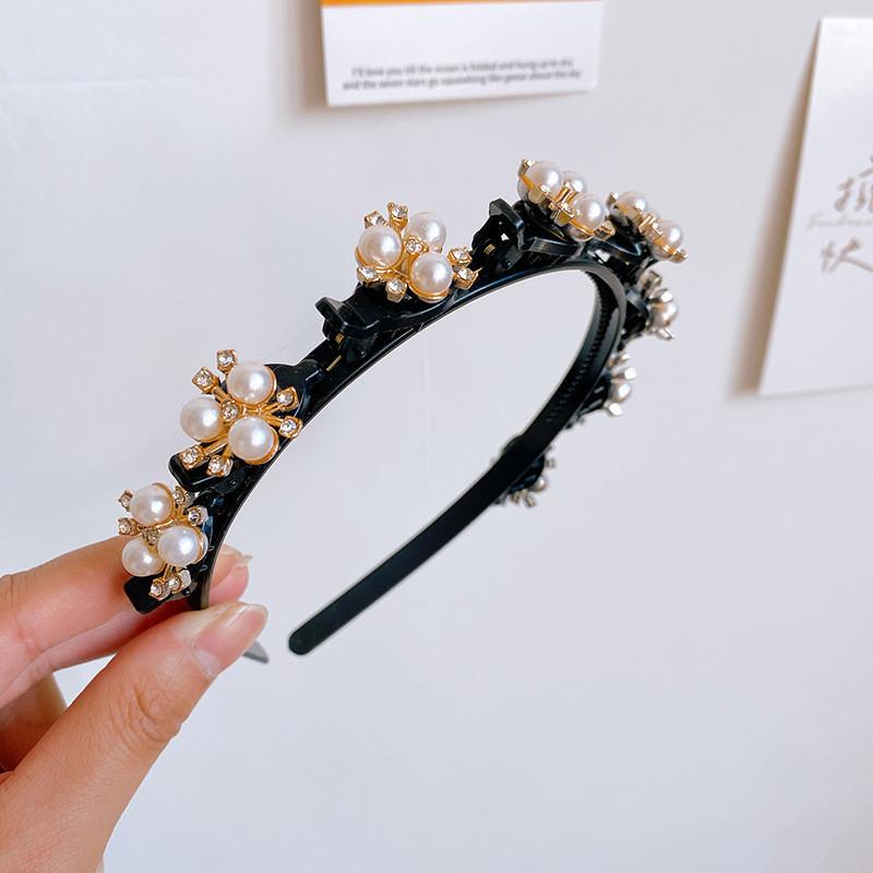 Pearl Headband for Women Elegant Bangs Hair Clip Fashionable Girl Hairband Hair Accessory