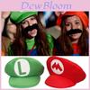 Super Mario Bros Červená Zelená Cosplay Klobouk Unisex Kostým Rekvizita Dárek