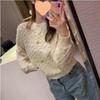 Retro-Style Women's 3D Jacquard Loose Cable Knit Cardigan - Perfect for Spring & Autumn