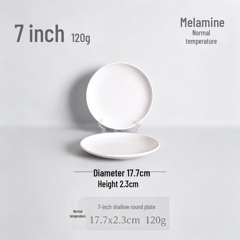Chuzhou A5 Melamine 7-inch Shallow Round Plate