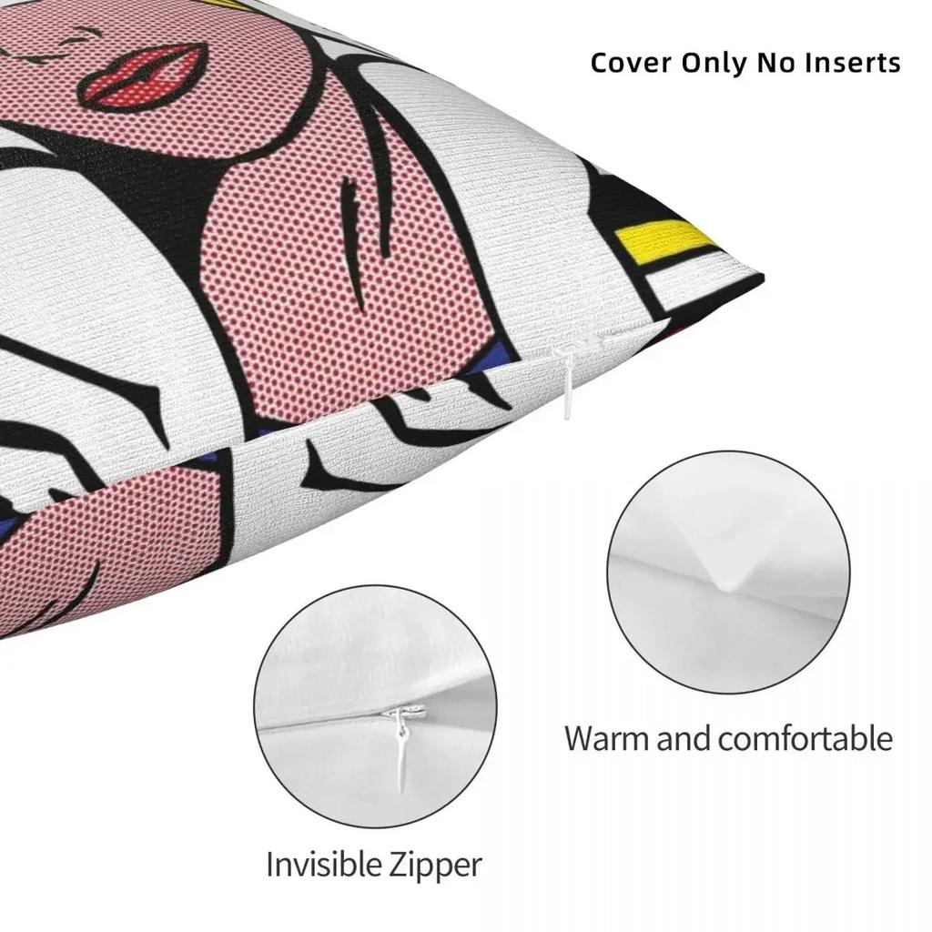 Roy Lichtenstein Pop Art Dekorační polštář Vánoční povlak na polštář Luxusní pohovkové polštáře Polštáře na dekorativní pohovku Potah