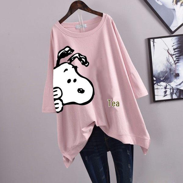 Women's Casual Loose Mid-Length Short-Sleeve T-Shirt