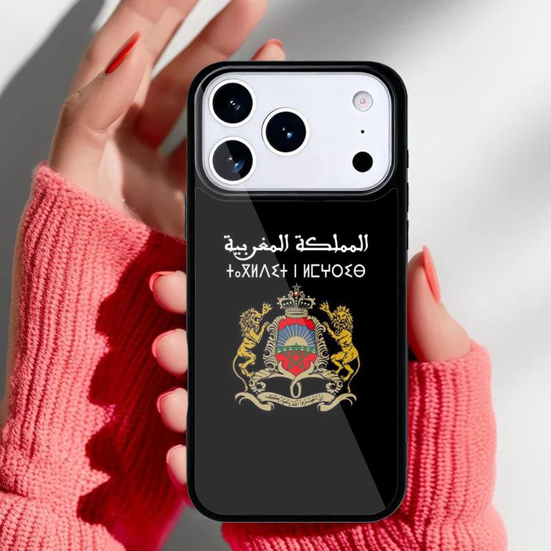 Morocco Flag Coat Of Arms Phone Case for iPhone 17 Air 16e 15 14 13 Pro Max Back Cover for 12 11 Pro Coque
