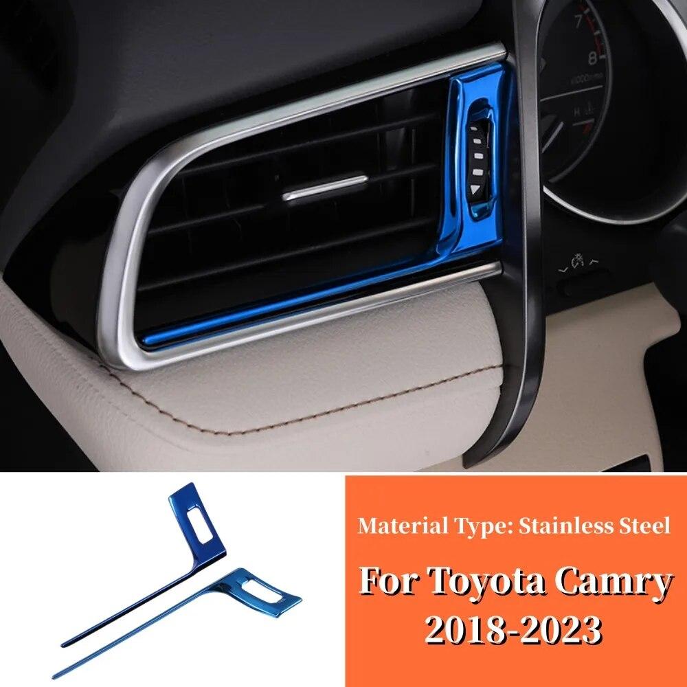 For Toyota Camry XV70 2018-2022 2023 Stainless Steel Car Interior Accessories Auto Side Air Condition Vent Outlet Cover Trims
