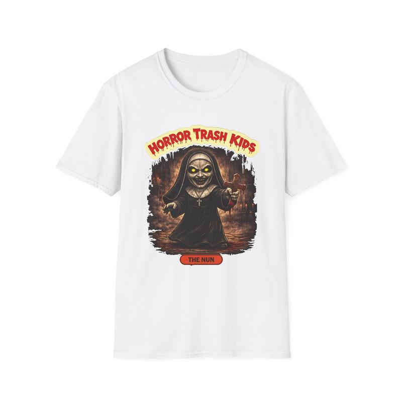 Horror Trash The Nun Unisex T-Shirt| Creepy Retro Horror Tee S