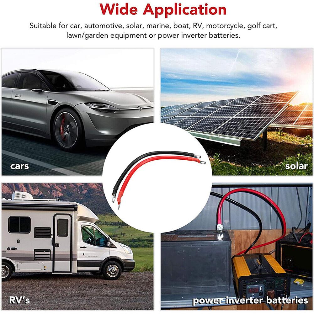 Blei-Gleichstrom-Batterieverbindungskabel positiv/negativ 4 AWG