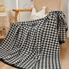 Houndstooth Office Throw Blanket: Leg & Knee Cover for Home, Hotel, or Car Use