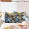 2pcs Vintage Bluebird and Floral Throw Pillow Cover Rustic Yellow Botanical Cushion Case for Home Sofa Bedroom Decor