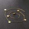 Accessories Disc Pendant Necklace Stylish Simple Versatile Geometric Round Clavicle Chain Stainless Steel Gold Plated Necklace