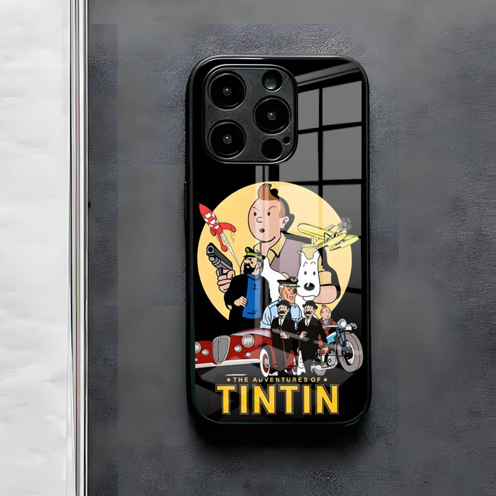 The Adventures Of T-TintinS Phone Case For IPhone 17 Air 16 E Pro Max 15 14 13 Mini 12 Pro 11 Max Plus Black Glass Cover