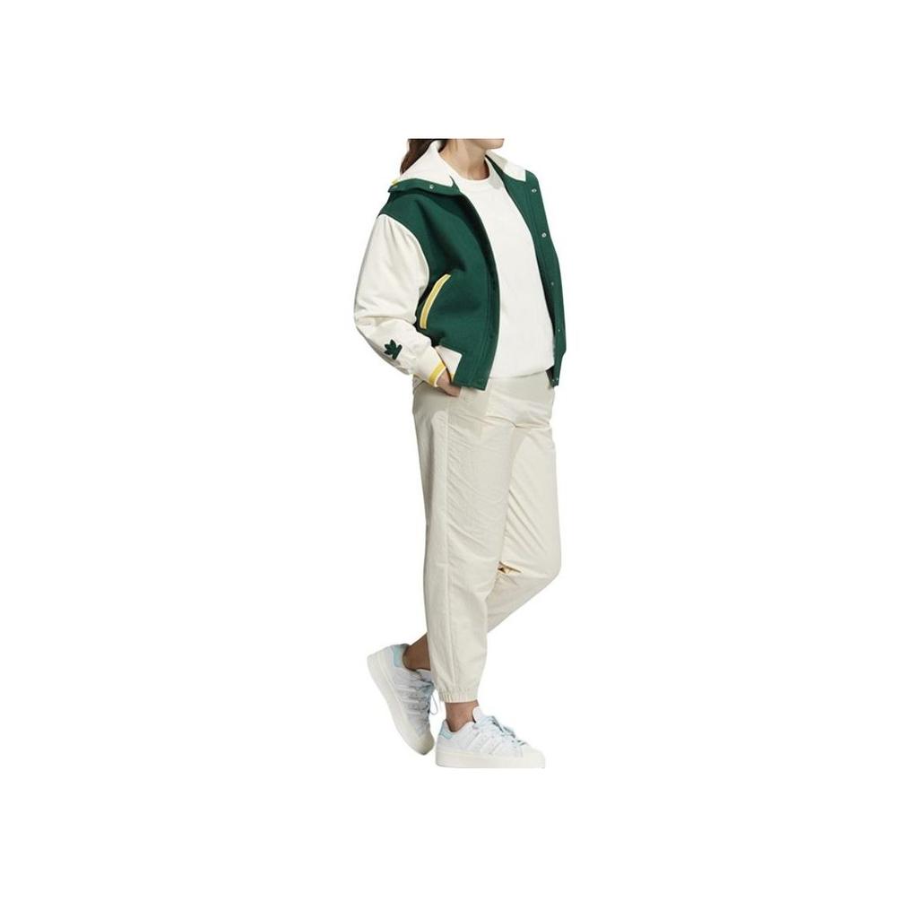 adidas Originals Trefoil Patchwork Günlük Ceket Kadın Ceket Beyaz Yeşil HY4184
