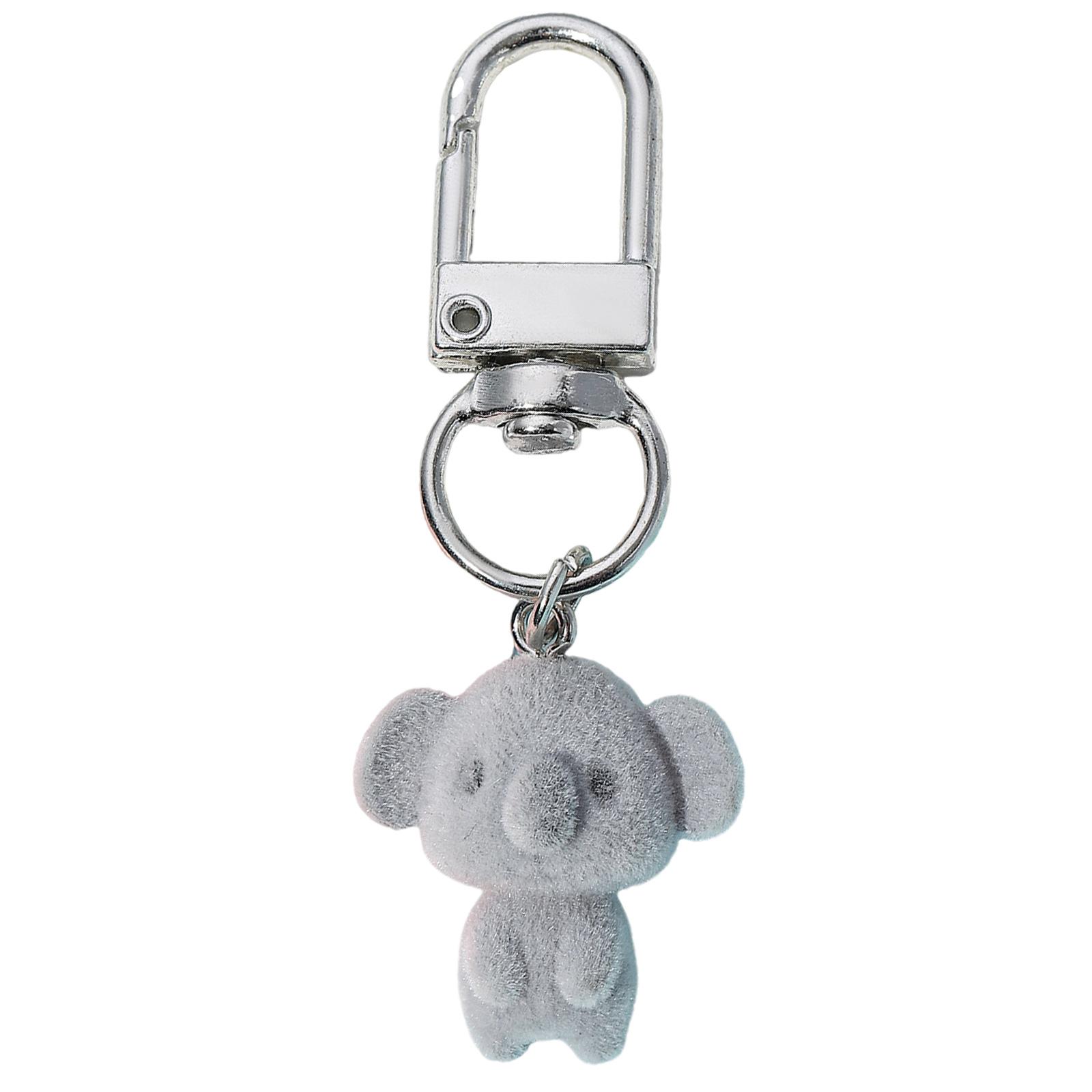 

3D Flocking Dog Брелок Милый Животный Подвеска Брелок Модный Телефонный Ремешок Украшение для Телефонов Сумка Для Ключей Кошелек 1