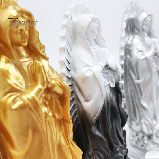 Unique Bookcase Accents Our Lady of Guadalupe Religious Statue, Virgin Mary Figurine, Resin Sculpture, Statement Piece for Cabinet Inspirational