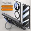 For VIVO X Fold 5 360° Swivel Alloy Bracket Magnetic & Bracket & Ring 3-in-1 Tempered Glass Film Anti-Drop Phone Case