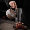 Su's Ceramic Gilded Silver Teapot with Stone Pattern