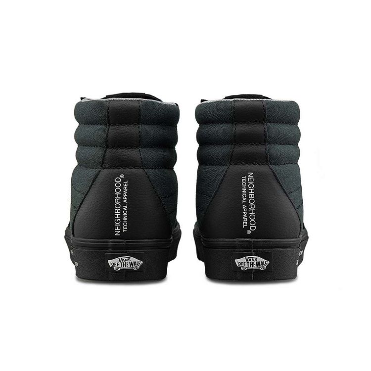 Vans Neighborhood X Sk8 Plátěné vysoké skate boty Unisex Tenisky Černé VN0A3WMB6E6