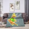 Tinker Bells Flannel Blankets Winter  Soft Warm Bedding Throws for Girls Boys Living Room Graphic Bedspread Sofa Bed Cover