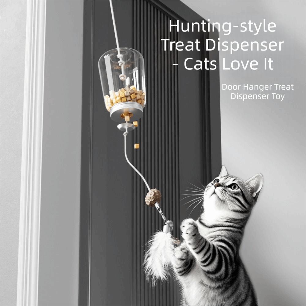 Leak Food Cat Toy Food Feeder Food Feeder Automatic Teaser Stick Feather Toys Interactive Self Entertaining Cat Toy Kitten Play