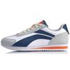 Li Ning 3K Synthetic Leather Non Slip Lightweight Low Top Sports Casual Shoes Men's White Gray Blue AGCQ019-5
