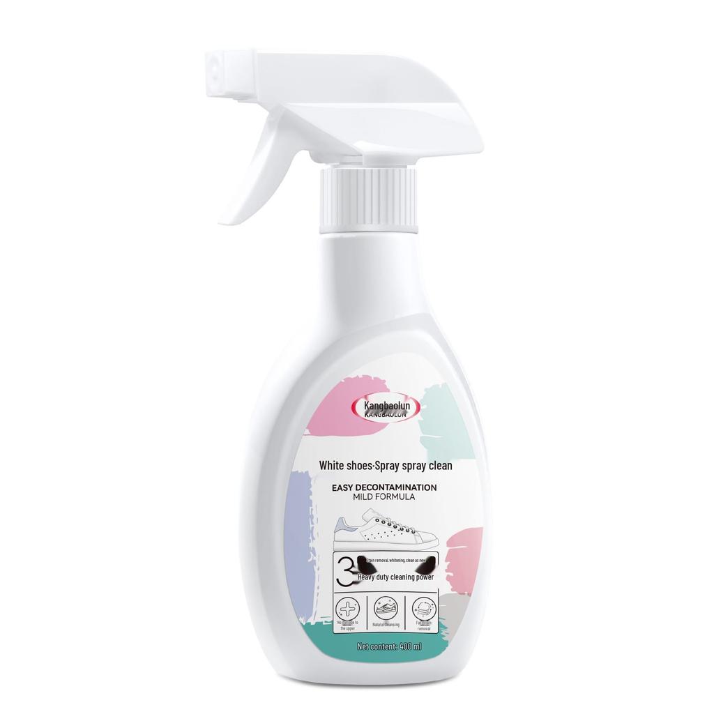 Kangbaolun White Shoe Stain Remover Spray - Powerful Waterless Foam Cleaner for Sneakers and Mesh Shoes