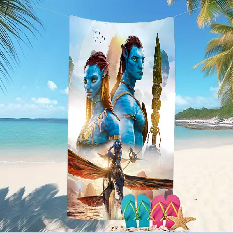 Beach Towel with Avatar Pattern - Soft,absorbent,machine Washable Lightweight&Modern,swimming,Travel Essentials