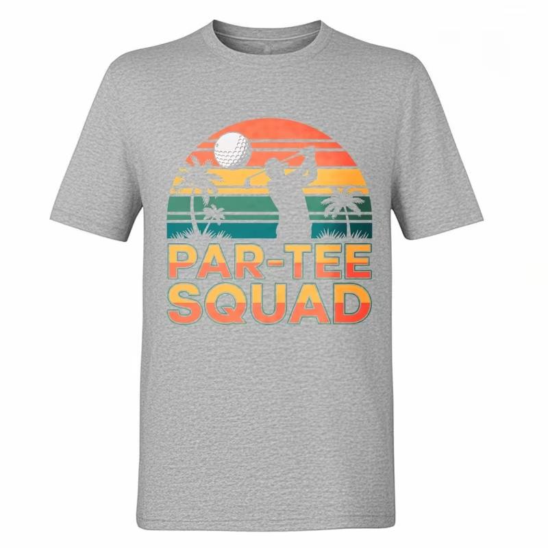 Fashion Tshirt Adult Man Summer Tshirt Big Size Par Tee Squad Golf Sunset Palm Trees Comfort Men Tee Shirt Minimalist Teeshirt