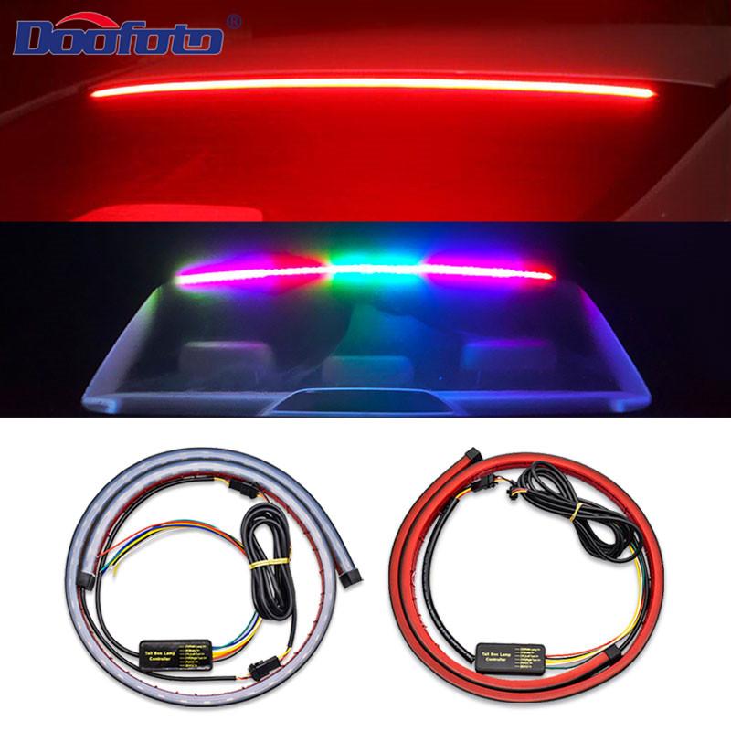 1pc 100cm Car Light Auto High Mount Brake Stop Lights Accessories Car Running Safety Warning Turn Signal LED Strips Lamps Waterproof