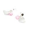 Les Trésors De Lily [F6697] - Pink 'Sweet Heart' Silver Earrings