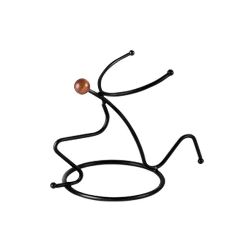 

Unique Iron Art Wines Bottles Holder Decorative Display Stand Desktops Wines Rack for Kitchen Bar Desktops Enduring чёрный