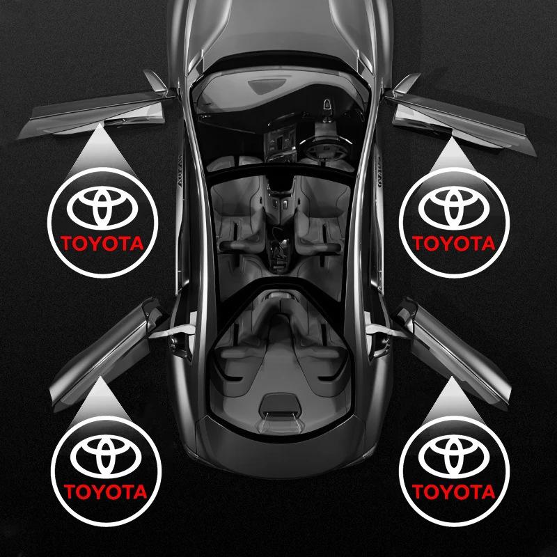 For Toyota sticker LED Car Door Welcome Light Logo Projector Lamp Laser Lamp Ghost Shadow Door Projection Light