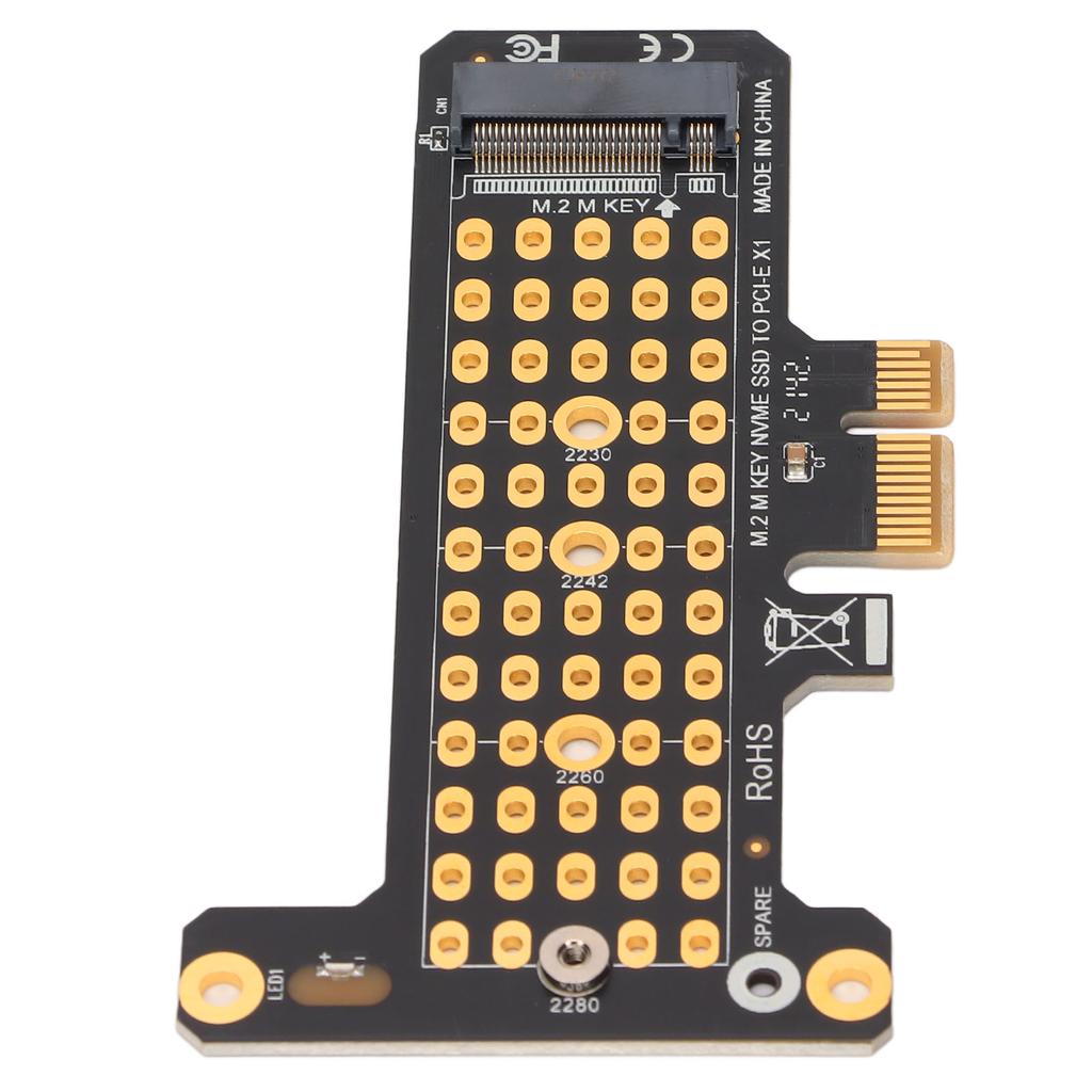 NVMe M.2 To PCIE X1 Riser Card Full Height Baffle NVMe PCIE Adapter for Win for OS X for Linux for Desktop