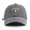 Bull Skull Western Cowboy Baseball Hats Cotton Distressed Dad Hat Outdoor Sun Hat  for Men Women