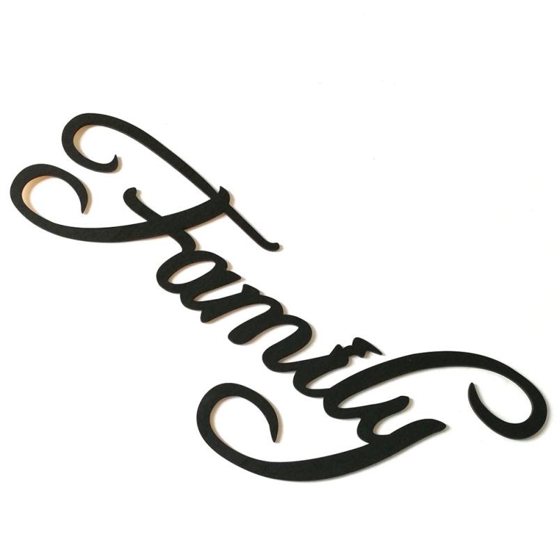 Träsvart Bokstavsväggdekoration Snygg Hängande Hängeprydnad