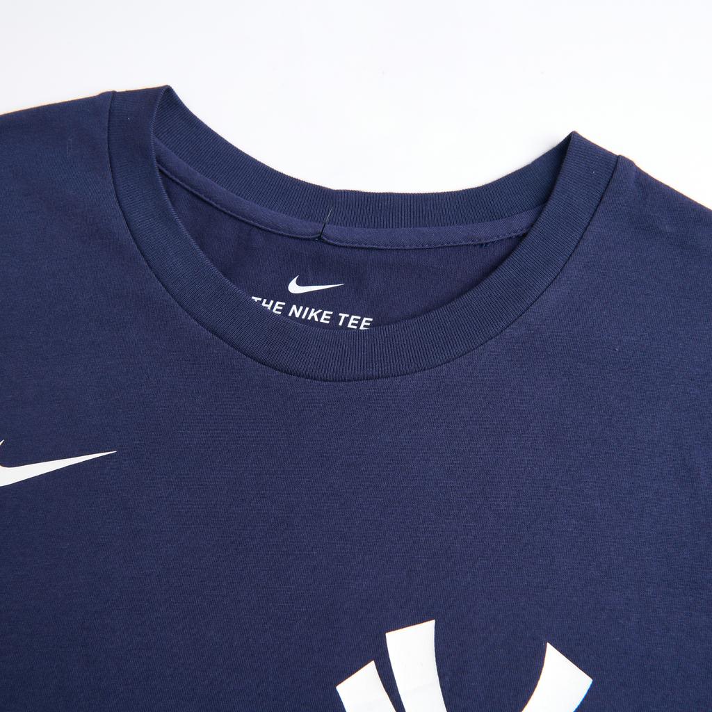 Nike X MLB Kolaborační tričko New York Yankees Pulovr s kulatým výstřihem Pohodlné Krátký rukáv Dětské topy Námořnická modř 3Z3B3SA4D-NYYDJ