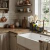 Drying Kitchen Sink Organizer Space Saving Drain Rack Holder Storage Basket  Kitchen
