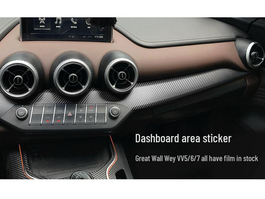Carbon Fiber Interior Sticker for 17-21 WEY VV5 VV6 VV7S - Center Console Decoration P8