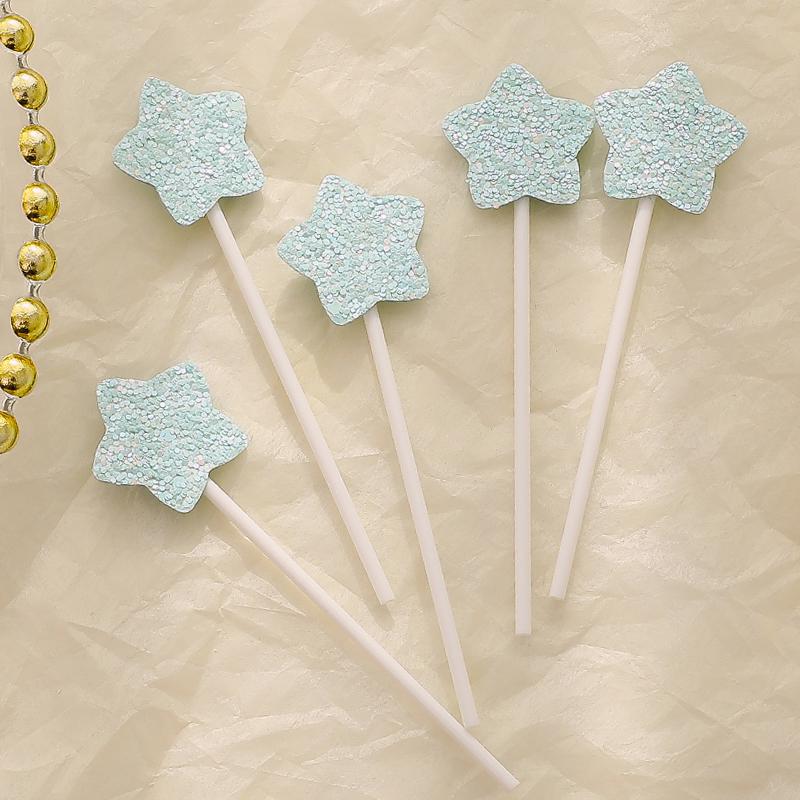 3D Cloud Cake Decorations: Dessert Flags & Fluffy Ball Inserts