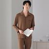 Pure Cotton Pajamas Men'S Spring And Autumn Cotton Long-Sleeved Suit Simple Large Size Can Be Worn Outside Loungewear Men