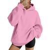 Women's Oversized Drop Shoulder Hoodie Pullover Long Sleeve Casual Loose Fit