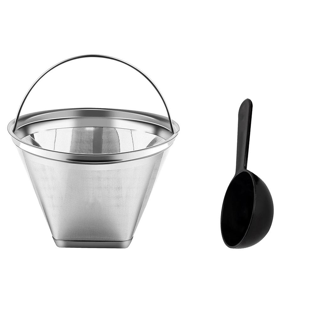 

Size 4 Stainless Steel Coffee Filter Reusable for 6 10 Cup Coffee Makers BPA Washable for Smooth Coffee Extraction