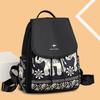 Schoolbag Backpack Women's 1011 New Leisure Bag Versatile Trend Korean Edition Printed Large Capacity Outdoor Travel Women's Backpack