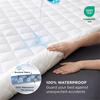 Waterproof Quilted Fitted Sheet Soft Solid Color Mattress Cover for All Seasons Non Slip Mat with Elastic Band