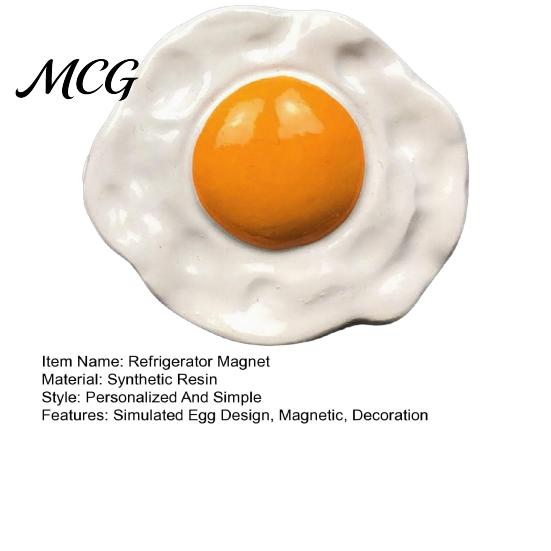 Refrigerator Decor Magnet Simulated Egg Magnet, Resin 3D Decorative Fridge Cartoon Memo Notes Photo Holder for Home Kitchen Office