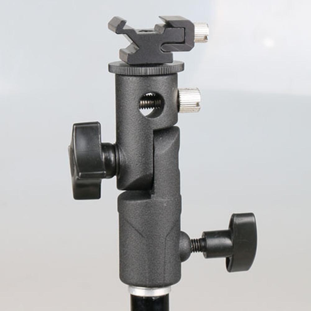 Swivel Light Stand Bracket E Type Hot-Shoe Flash Holder Adapter Universal 180-degree Angle Adjustment Accessories