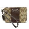Gebrauchte Pochette Signature-Canvas/Leder Beige Braun Accessoire