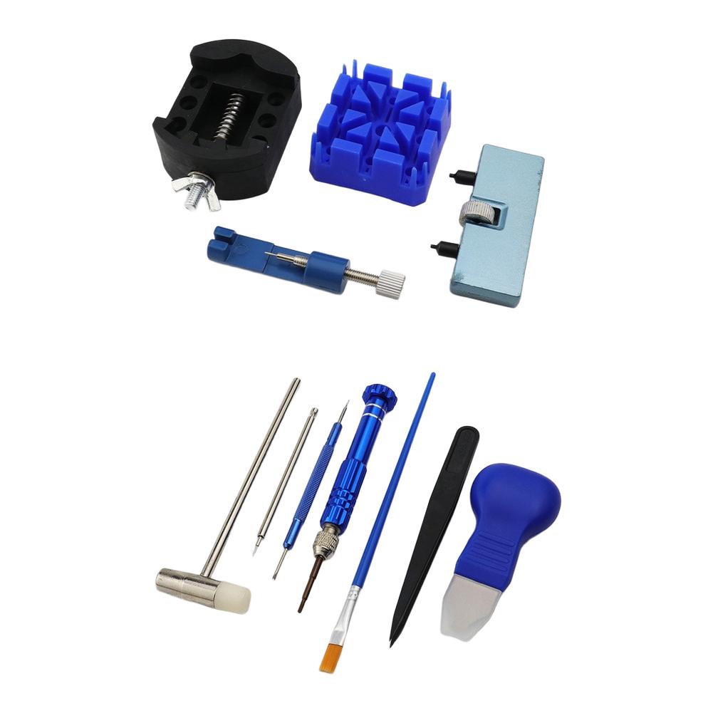 Watch Repair Tool Kit 11 Piece With Case Opener Screwdriver Spring Bar Remover For Watch Band Adjustment Battery Replacement