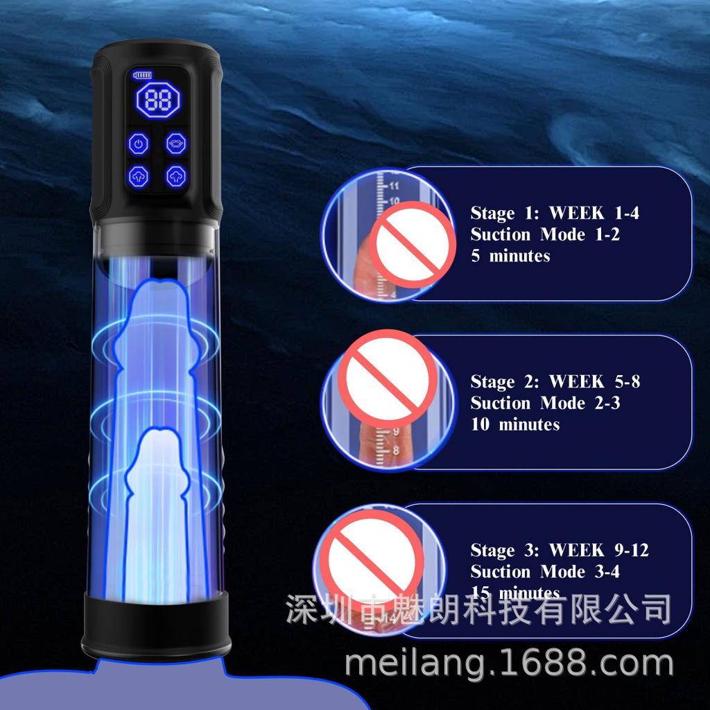 Male Penis Trainer Water Therapy Cup Masturbation Cup Stretching Enlargement Vacuum Exercise Device Soft Silicone Male Enhancement Training Aid