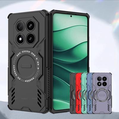 Husă Magnetică Luxury Armor Antishock Pentru Xiaomi Redmi Note 14 Pro 5G Capas Magsafe Încărcare Wireless Husă Redmi Note 14 Pro 5G