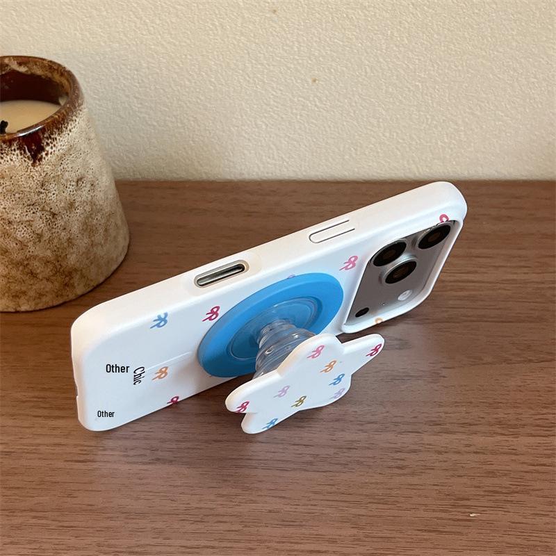 

Korean Style Colorful Bow Magnetic Stand Case for iPhone 17/16 Pro Max/15 Pro iPhone 17 Pro