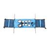 Pet Grooming Hammock Cat Dog Bathing Station Foldable Stainless Steel Frame 8 Holes Blue Large Portable for Small